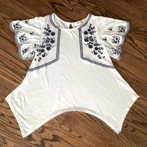 The Impeccable Pig White and Blue Short Sleeve Tee